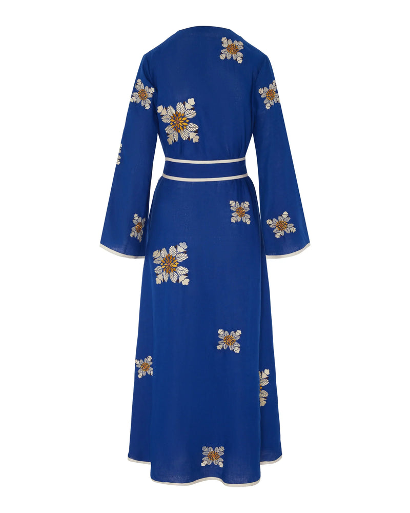Melides Embroidered Kimono With Coordinating Belt